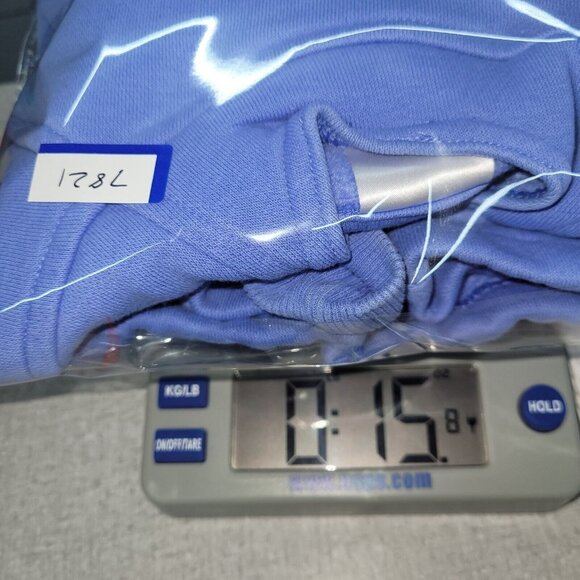Adidas Sweatshirt Womens M Three Stripe Logo Hoodie Blue Kangaroo Pocket *Stain - Picture 14 of 14